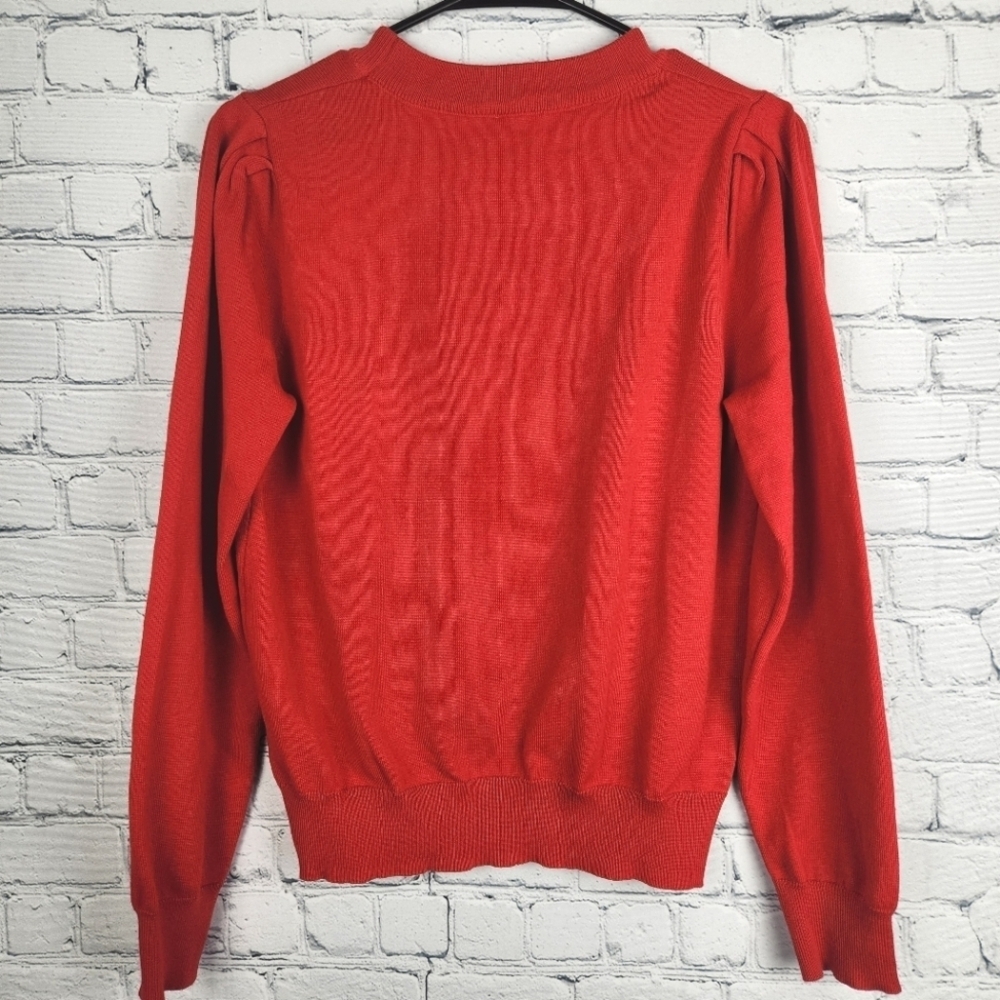 NWT Nanette Lepore Size M Red Kiss Me Sweater - Picture 4 of 6